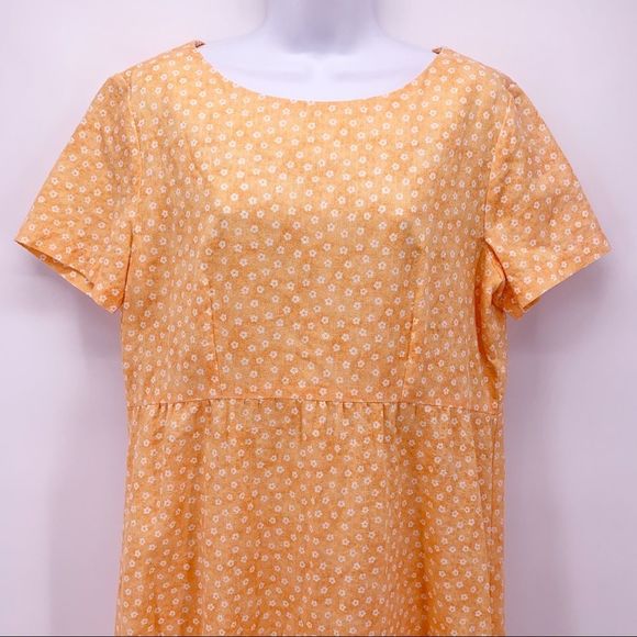 Vintage Orange Floral MuMu Dress Size M-XL - Picture 2 of 4